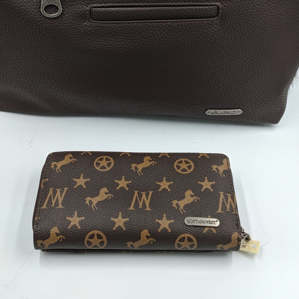 Montana West Signature Copper Studded Wallet - Picture 3 of 5